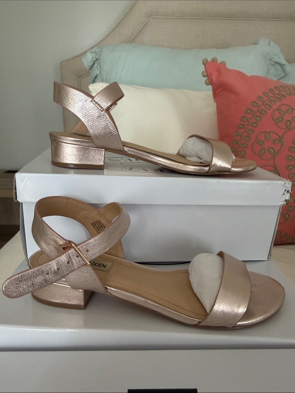 Steve Madden Rose Gold Sandals